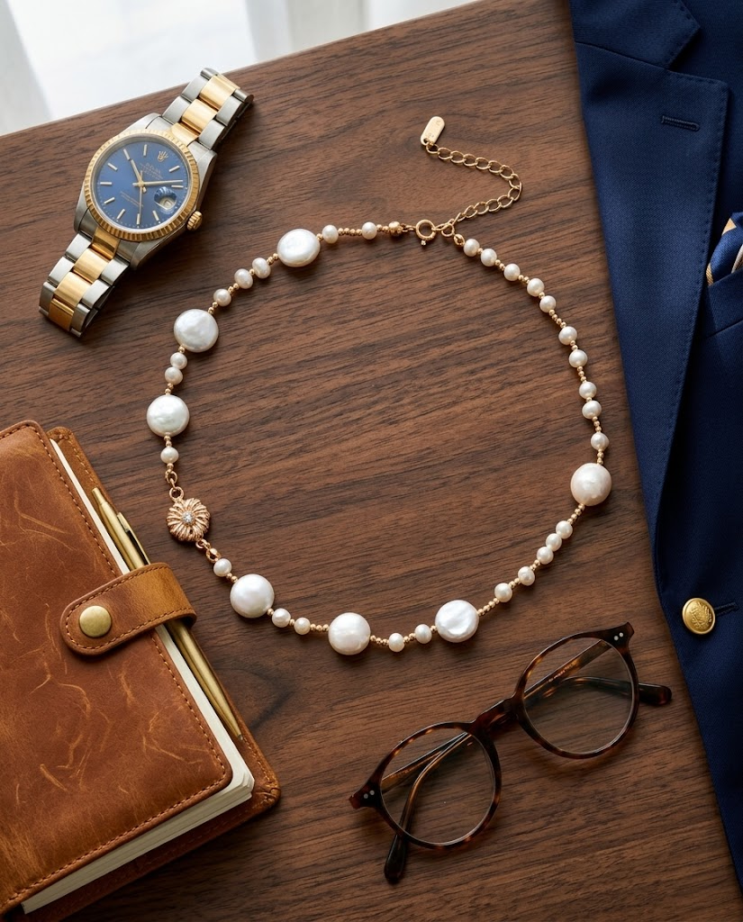 Aurora Bloom Pearl Zircon Necklace