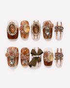 Caramel Rosé Elegance Nail
