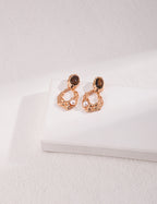 Lumière Tiger Eye & Pearl Earrings