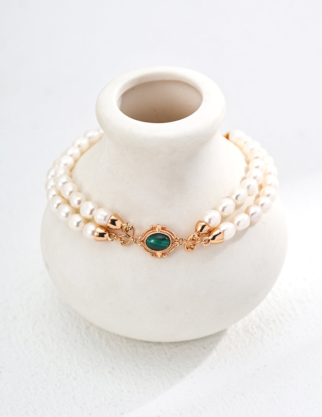 Malachite Royale Pearl Bracelet