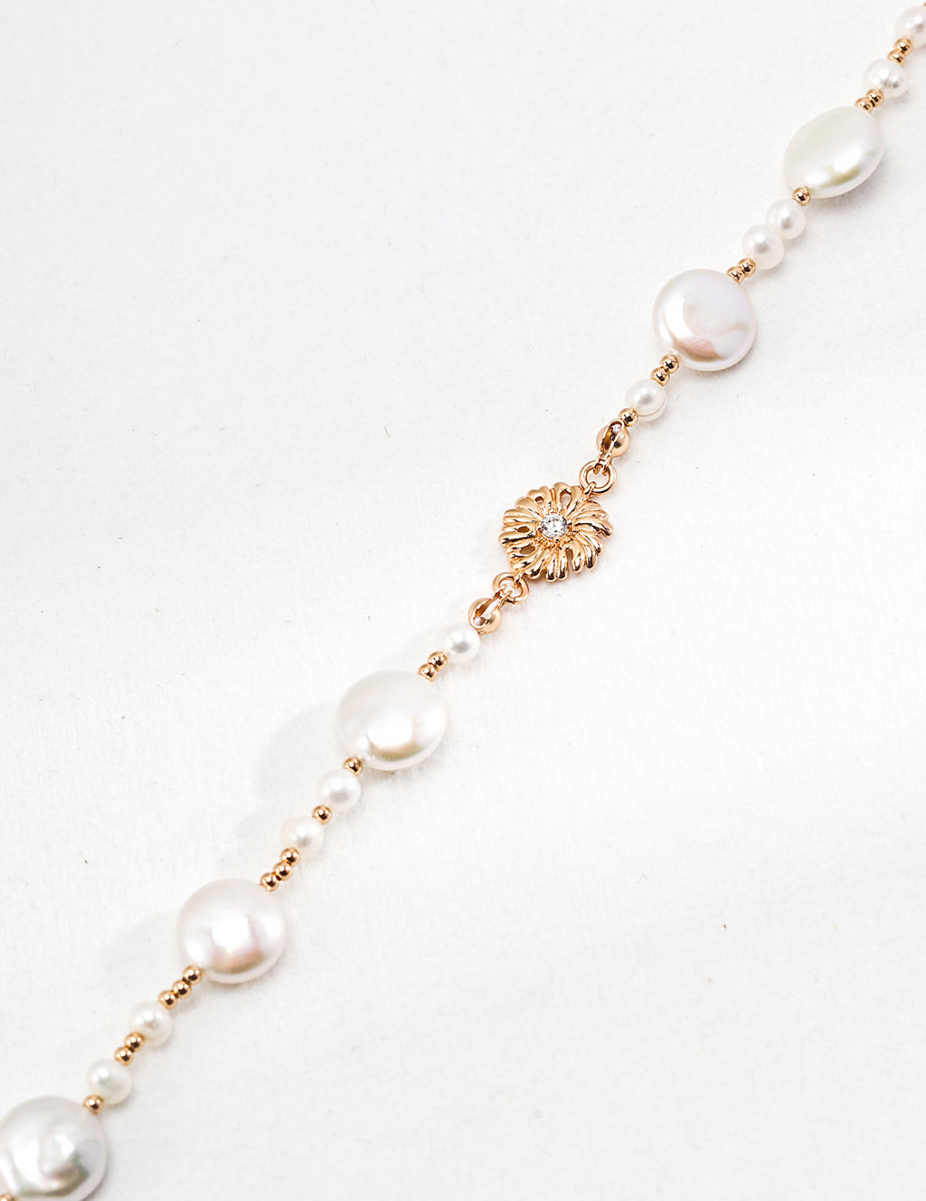 Aurora Bloom Pearl Zircon Necklace