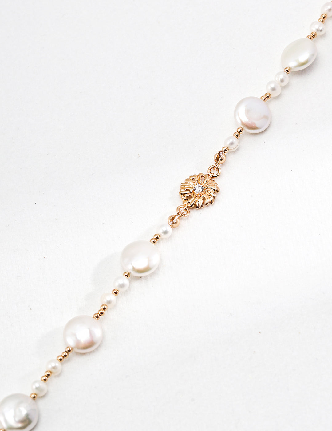 Aurora Bloom Pearl Zircon Necklace
