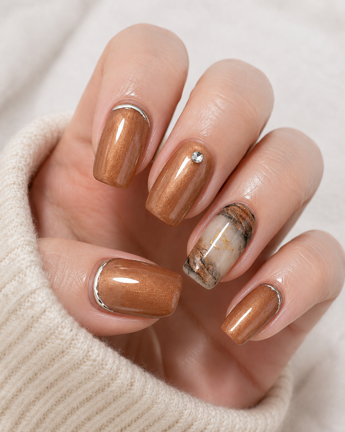 Bronzed Marble Chic