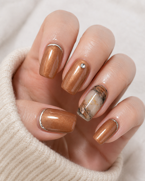 Bronzed Marble Chic