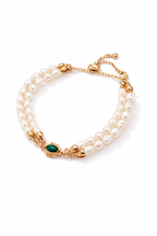 Malachite Royale Pearl Bracelet