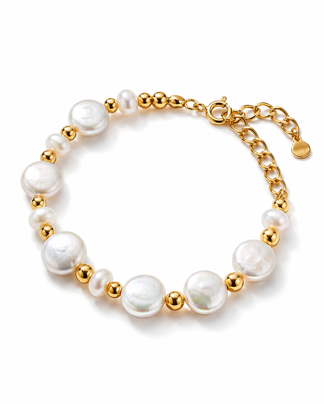 Aurora Baroque Disc Pearl Bracelet