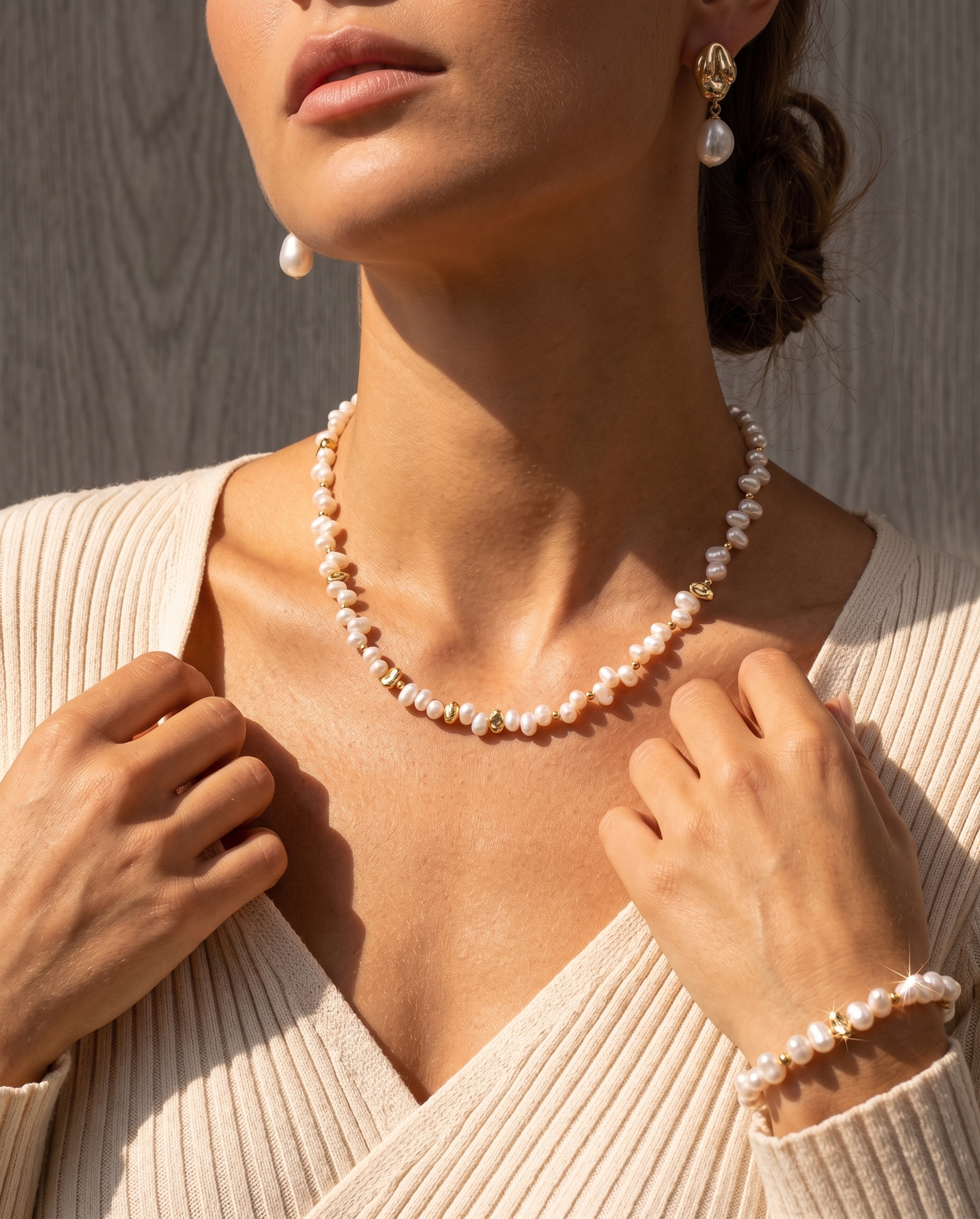 Imperial Asymmetry Pearl Necklace