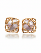 Elysian Melt Pearl Zircon Earrings