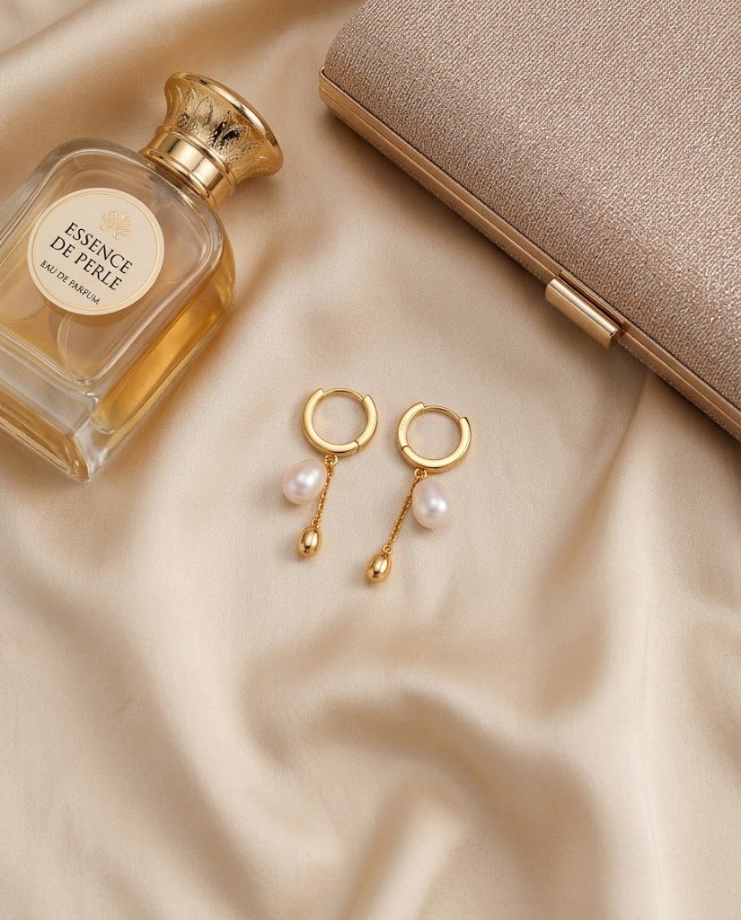 Éclat Pearl Drop Hoops