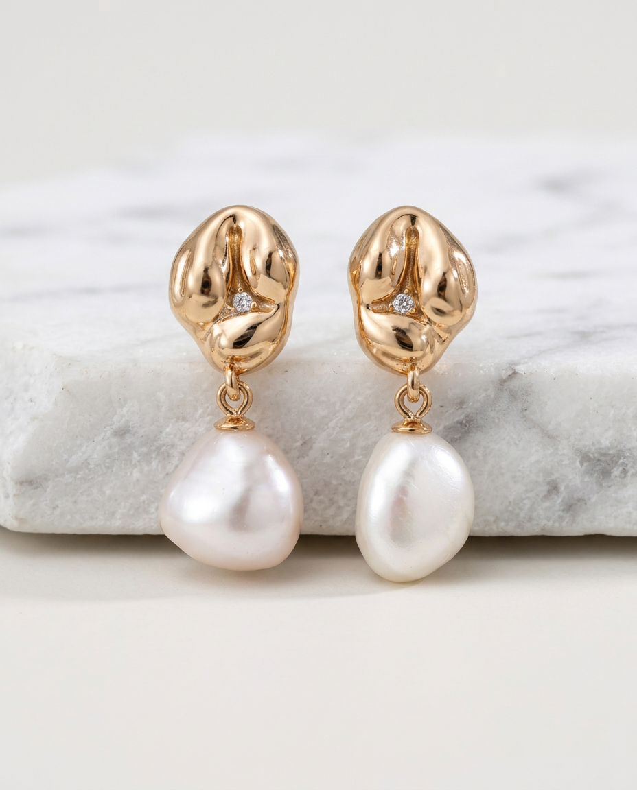 Imperial Grace Pearl Drop Earrings