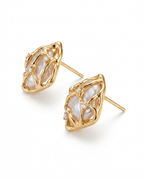 Elysian Melt Pearl Zircon Earrings