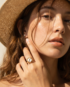 Elysian Melt Pearl Zircon Ring