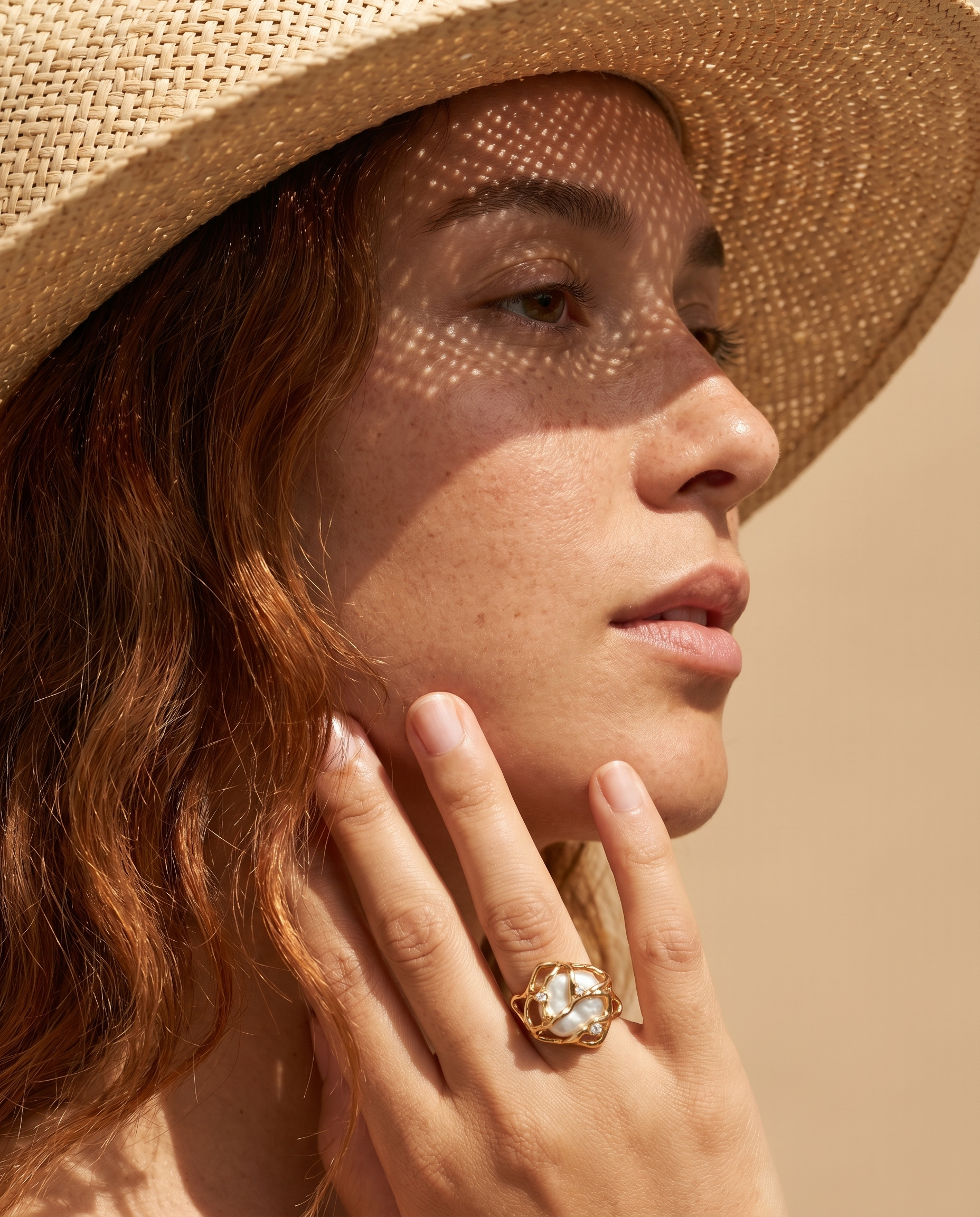 Elysian Melt Pearl Zircon Ring