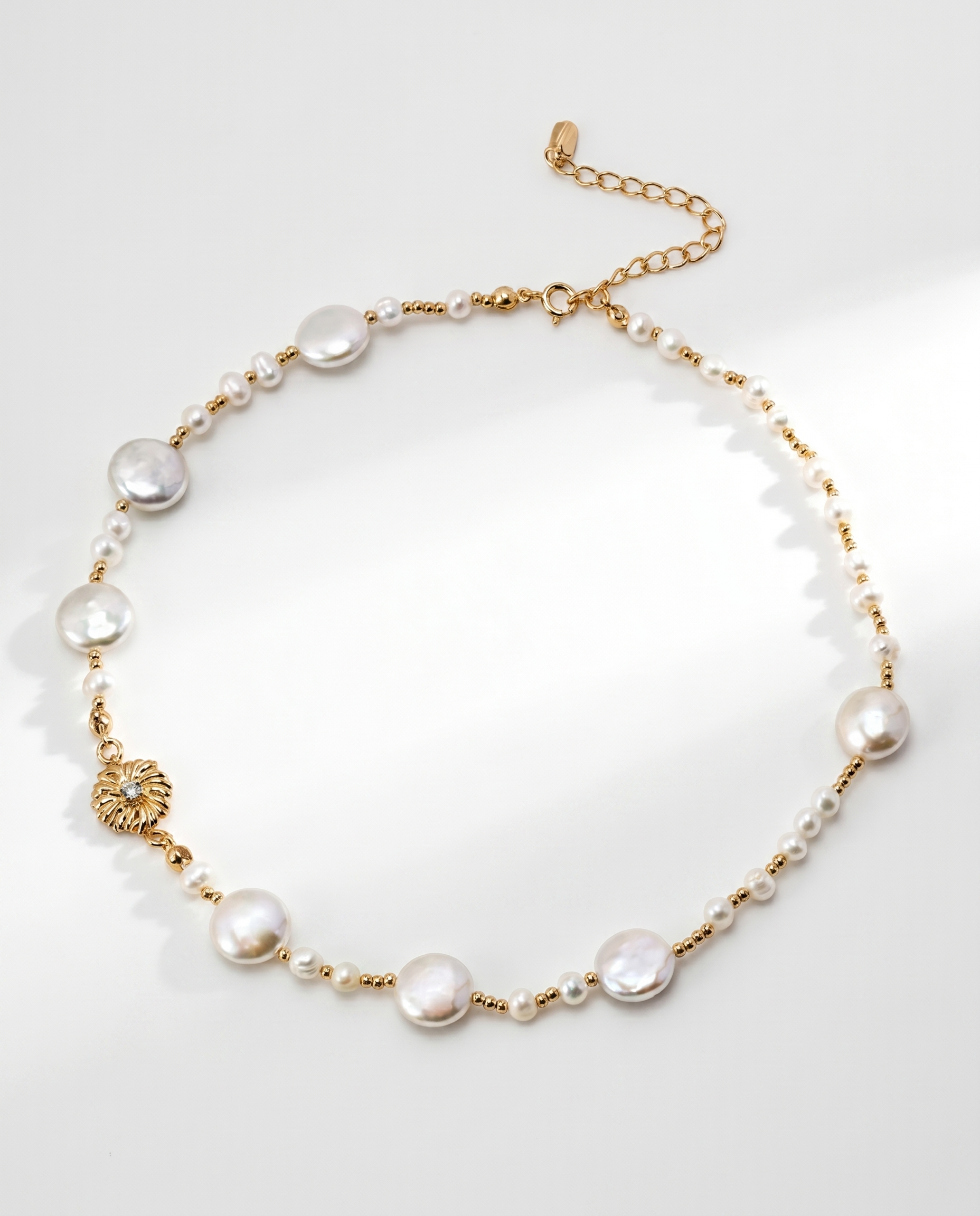 Aurora Bloom Pearl Zircon Necklace