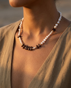 Lumière Pearl & Czech Crystal Necklace