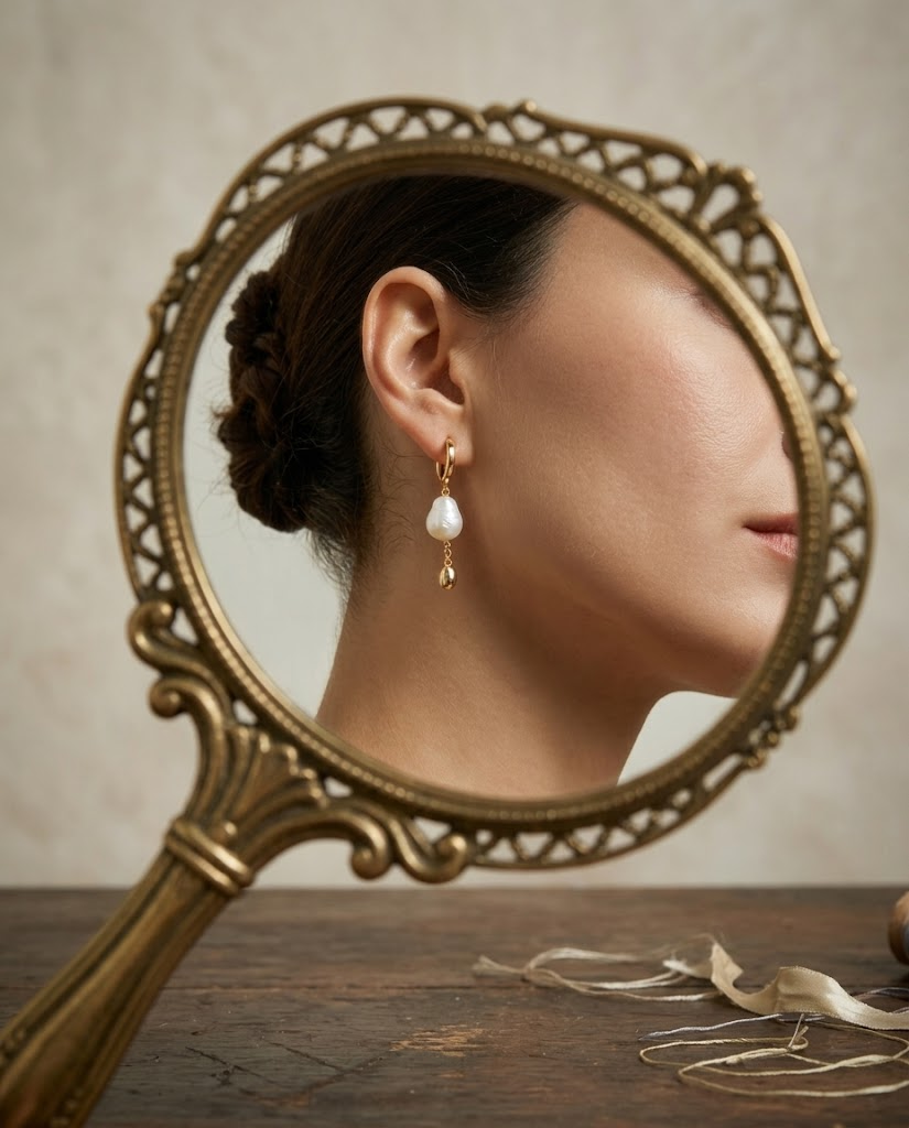 Éclat Pearl Drop Hoops